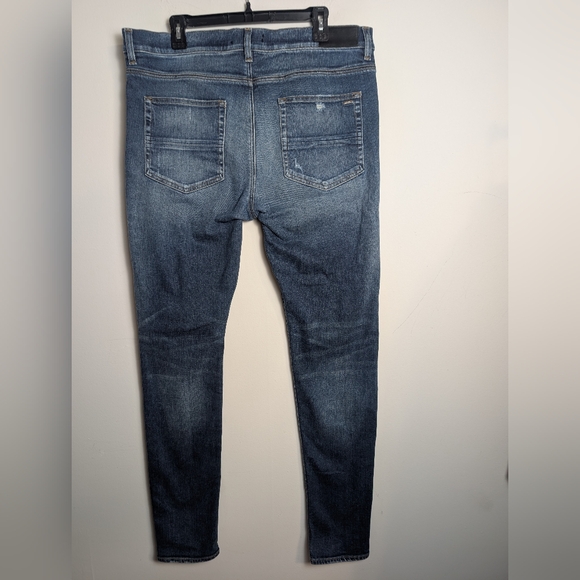 Amiri Skinny Jeans Button Fly Med Wash Distressed Sz 38 - Picture 5 of 13